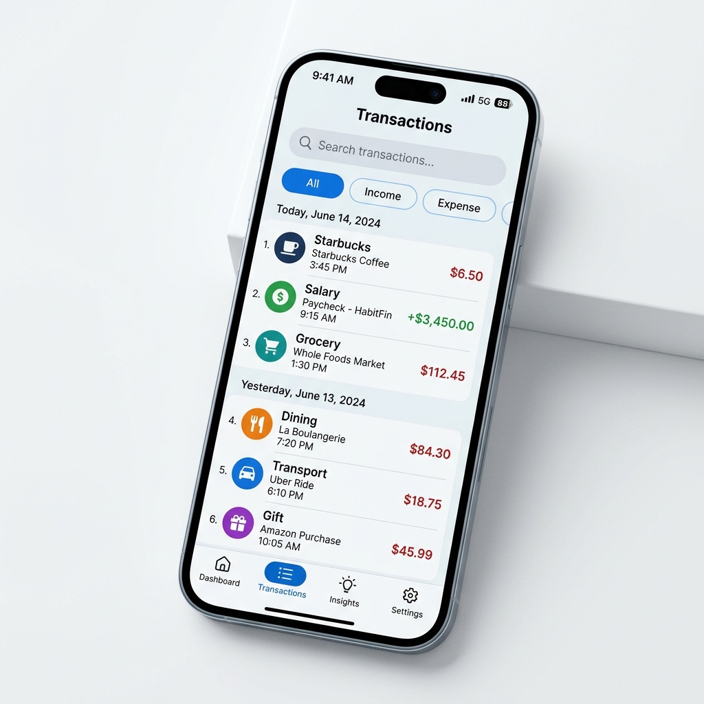 Habit Money App Real Screen View